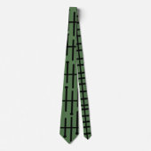 Groene atoomlijnen stropdas (Voorkant)