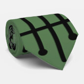 Groene atoomlijnen stropdas (Opgerold)