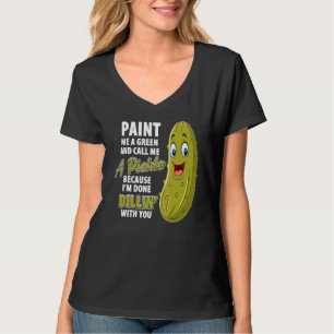 Groene Augurk Dillin Grap Puns Vegetarisch Komkomm T-shirt