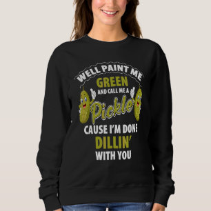 Groene Augurk Dillin Grap Puns Vegetarische Komkom Trui