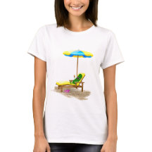 Groene augurk op strandstoel