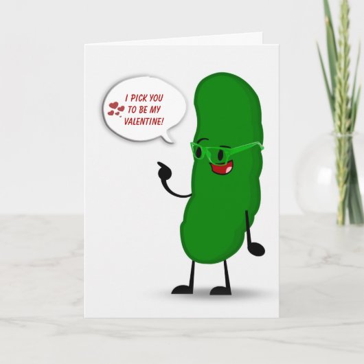 Groene augurk Valentijn Kaart (Voorkant)