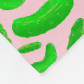 Groene augurken op zachte roze achtergrond fleece deken (Hoek)