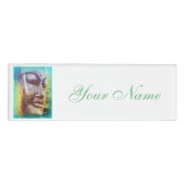 groene aura buddha naambadge (Voorkant)