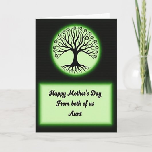 Groene Aura Moederdag Boom Kaart (Voorkant)