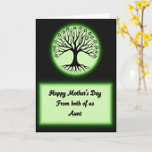 Groene Aura Moederdag Boom Kaart (Gele Bloem)
