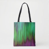 Groene Aurora Borealis Canvas tas (Voorkant)