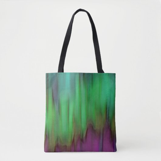 Groene Aurora Borealis Canvas tas (Voorkant)