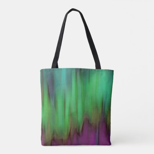 Groene Aurora Borealis Canvas tas (Achterkant)