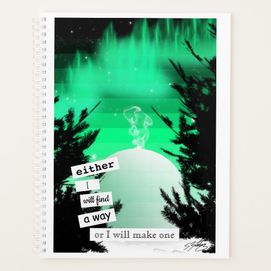Groene Aurora Igloo Day Planner (Voorkant)