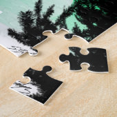 Groene Aurora Igloo Puzzel door Sara Motolanez Legpuzzel (Zijkant)