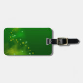 Groene Aurora, kerstcadeautjes. Bagagelabel (Voorkant horizontaal)