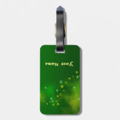 Groene Aurora, kerstcadeautjes. Bagagelabel (Achterkant verticaal)