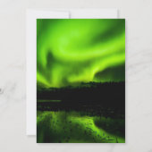 Groene Aurora Noorderlicht Verjaardagsfeest Kaart (Achterkant)