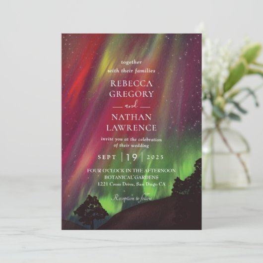 groene aurora Weddenschap Kaart (Staand voorkant)