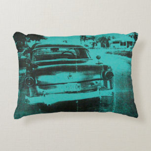 Groene auto decoratief kussen