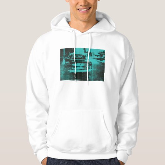 Groene auto hoodie (Voorkant)