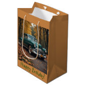  groene auto medium cadeauzakje (Voorkant Gekanteld)