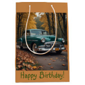  groene auto medium cadeauzakje (Voorkant)