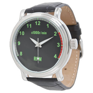 Groene Auto Tachometer Horloge Mechanische Polshor