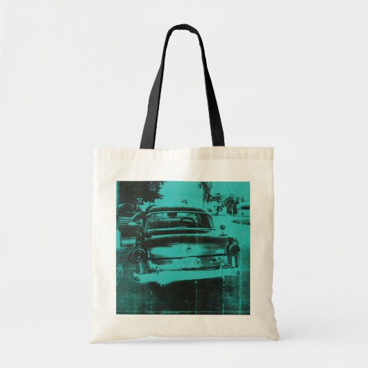 Groene auto tote bag (Voorkant)