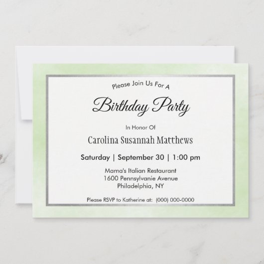  groene auto Waterverf verjaardag Kaart (Achterkant)