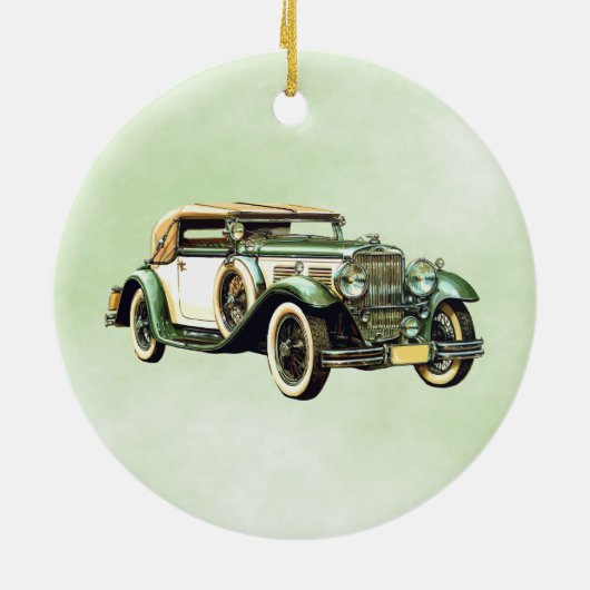  groene automatische Waterverf Keramisch Ornament (Achterkant)