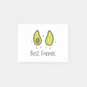 Groene Avocado Cartoon Vriendschap Afbeelding Vrie Post-it® Notes (Voorkant)
