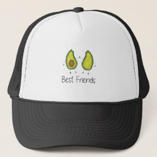 Groene Avocado Cartoon Vriendschap Afbeelding Vrie Trucker Pet