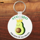 Groene avocado De koning van alle vruchten Sleutelhanger (Voorkant)