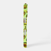 Groene Avocado Fruitpatroon Monogram iPhone 16 Hoesje (Rechterkant)