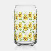 Groene avocado kat blikvorm glas (Achterkant)