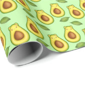Groene avocado kat cadeaupapier (Rol Hoek)