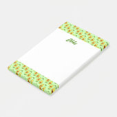 Groene avocado kat post-it® notes (Schuin)