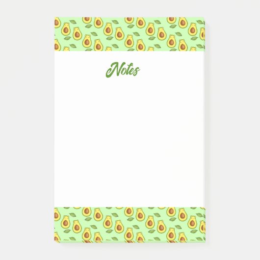 Groene avocado kat post-it® notes (Voorkant)