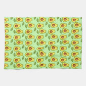 Groene avocado kat theedoek (Horizontaal)