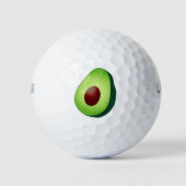 Groene avocado logo Wilson golfbal set Golfballen (Voorkant)