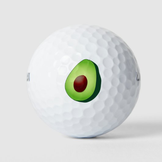 Groene avocado logo Wilson golfbal set Golfballen (Voorkant)