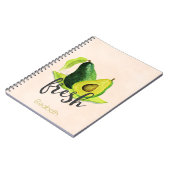 Groene Avocado, nog steeds levend fruit in Waterve Notitieboek (Linkerzijde)