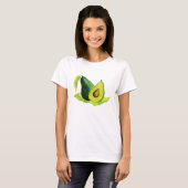 Groene Avocado, nog steeds levend fruit in Waterve T-shirt (Voorkant volledig)
