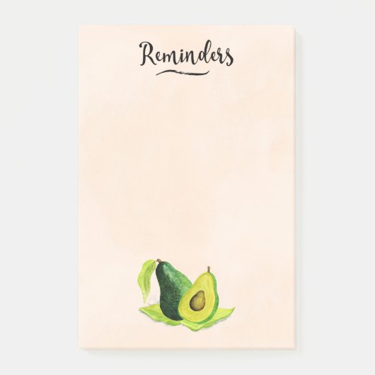 Groene Avocado still Life Fruit "Reminders" Post-it® Notes (Voorkant)