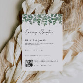 Groene Avondreceptie met QR-code rsvp Kaart