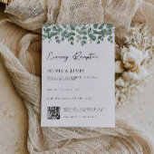 Groene Avondreceptie met QR-code rsvp Kaart