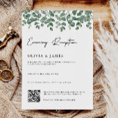 Groene Avondreceptie met QR-code rsvp Kaart