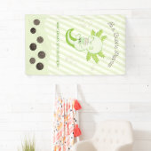 Groene Axolotl Bubble Boba Tea Verjaardagsfeest Spandoek (Insitu)