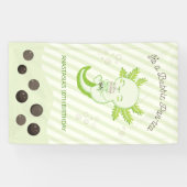 Groene Axolotl Bubble Boba Tea Verjaardagsfeest Spandoek (Horizontaal)