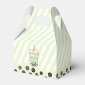 Groene Axolotl Bubble Boba Thee Par-tea Verjaardag Bedankdoosjes (Achterkant)