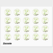 Groene Axolotl Bubble Milk Boba Thee Verjaardagsfe Ronde Sticker (Vel)