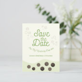 Groene Axolotl Bubble Tea Par-tea Verjaardagsfeest Save The Date (Staand voorkant)