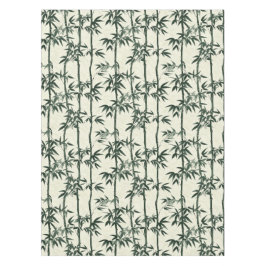 Groene Aziatische bamboe en bladeren Tafelkleed